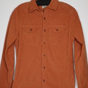 Classic Fit Corduroy Long Sleeve Button Up Shirt (Burnt Orange) J. Crew EX